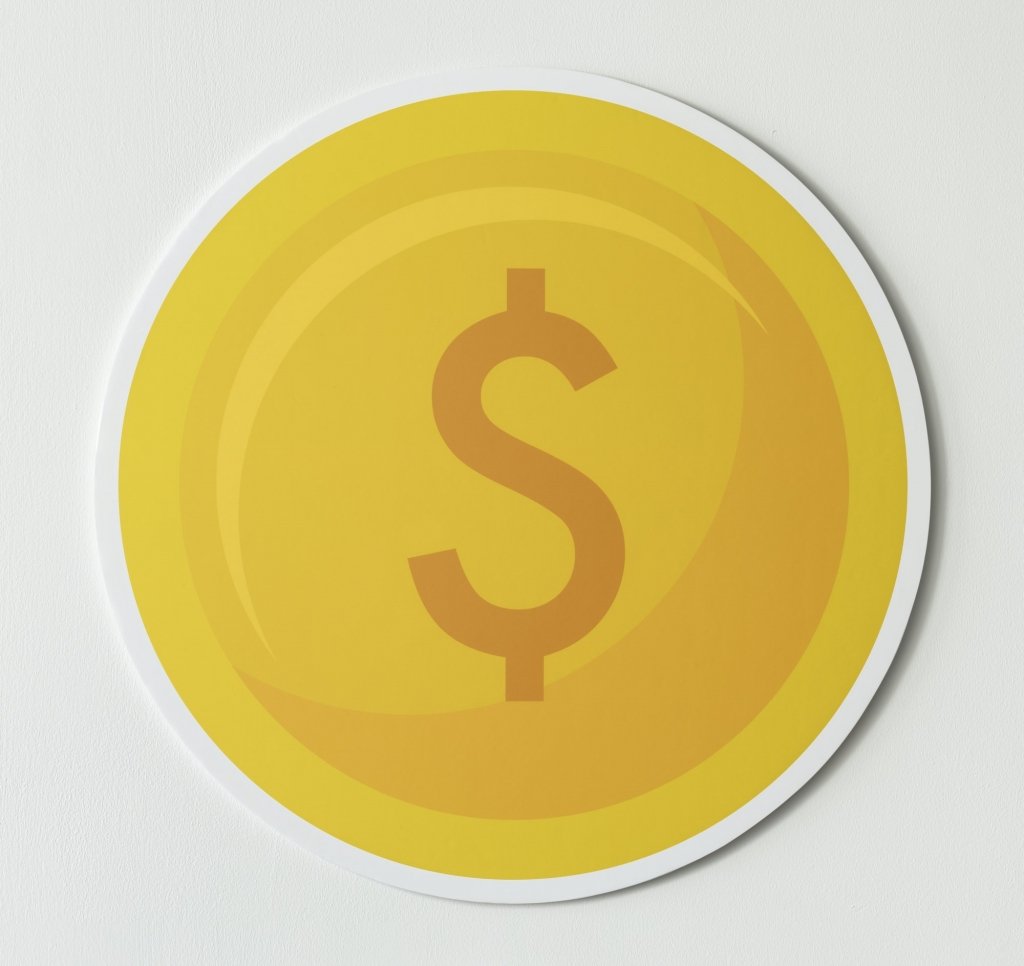 Dollar coin currency exchange icon