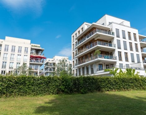 Modern apartment houses in Berlin